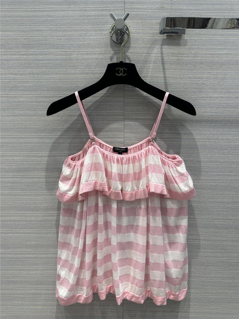 Ch**el striped knitted suspender belt replica d&g clothing