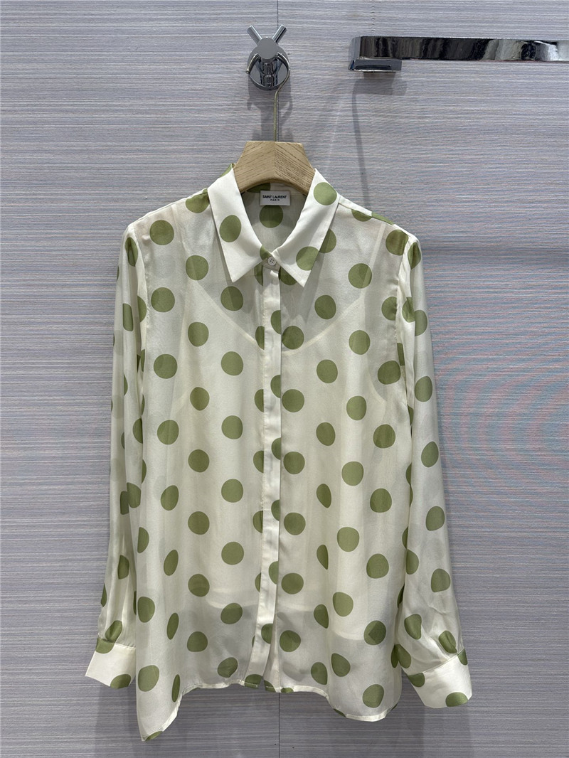 Y51 polka dot silk shirt cheap replica designer clothes