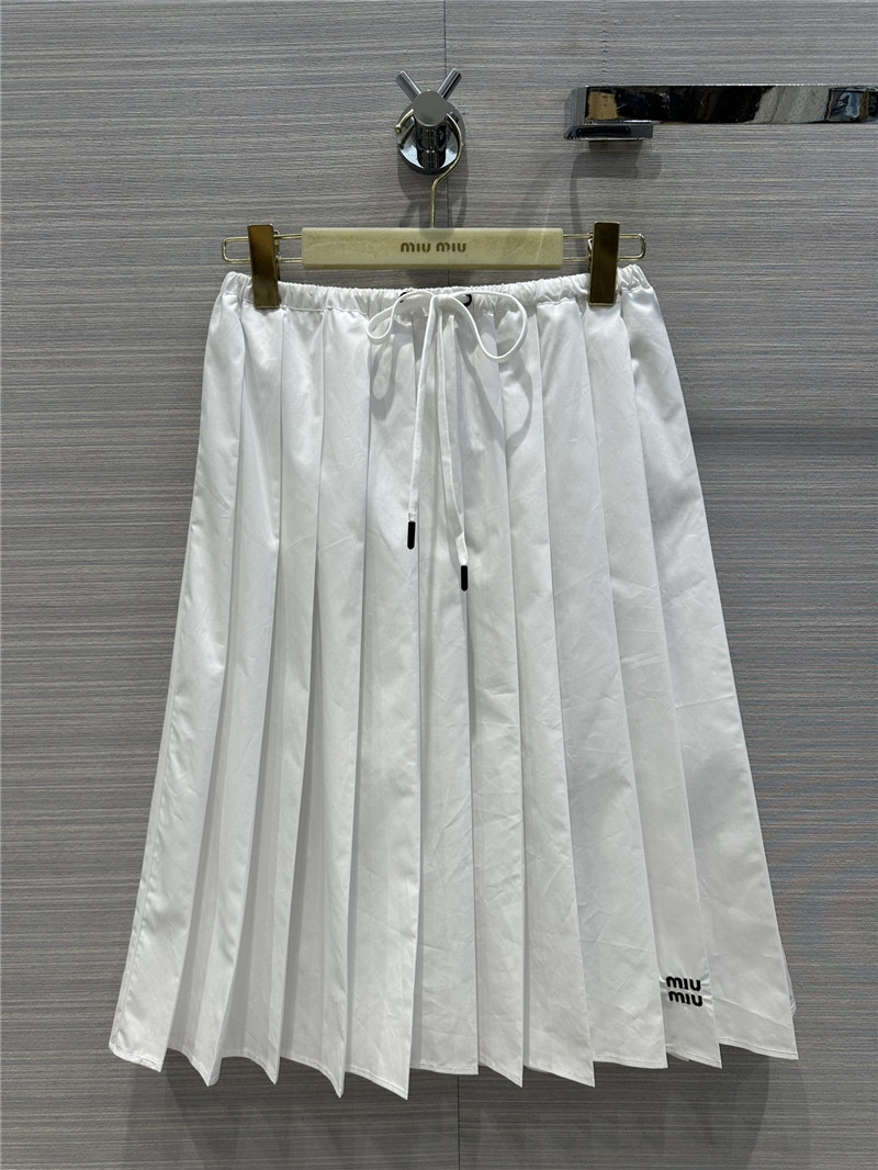 M1um1u mid-length pleated skirt cheap replica designer clothes