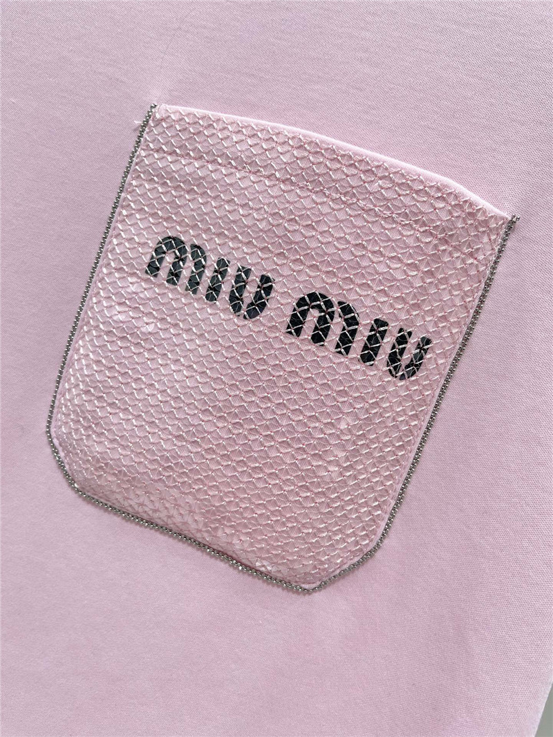 M1um1u embroidered pocket sleeveless top replicas clothes