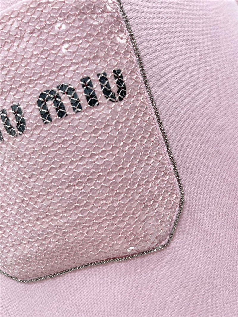 M1um1u embroidered pocket sleeveless top replicas clothes