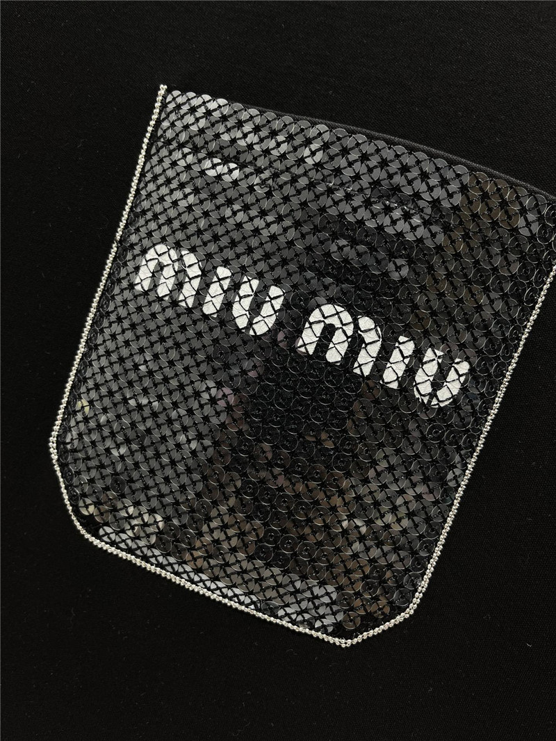 M1um1u embroidered pocket sleeveless top replicas clothes