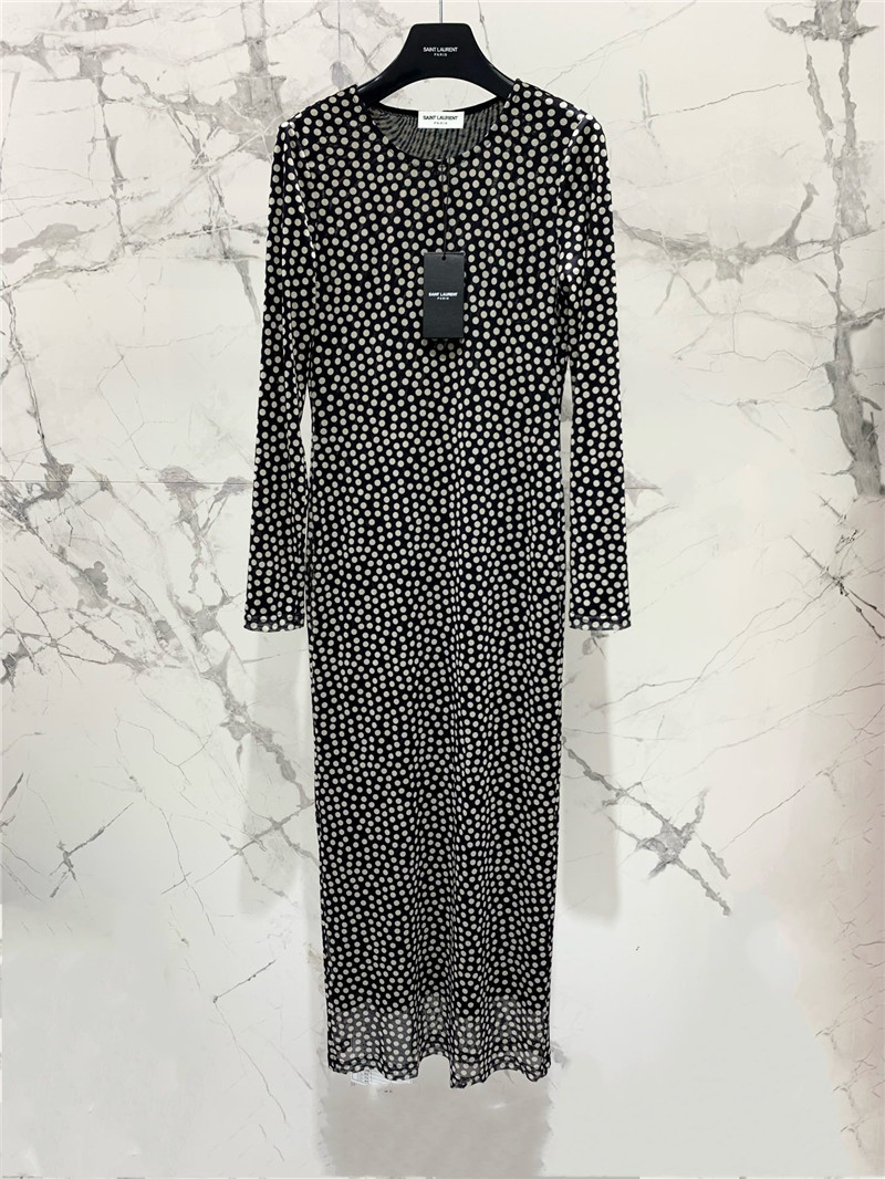 Y51 polka dot long skirt replica designer clothes