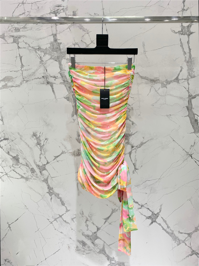 Y51 tube top floral dress replica d&g clothing