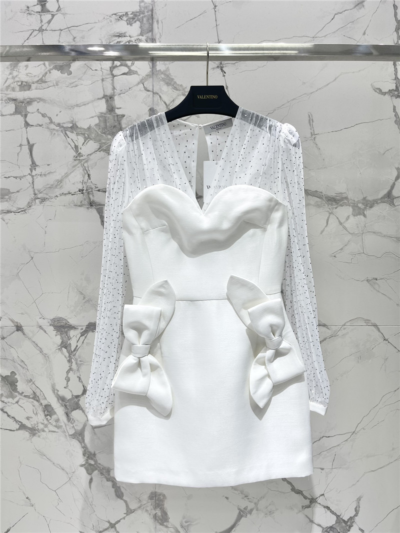 Va1e*ntin0 mesh waist dresscheap replica designer clothes