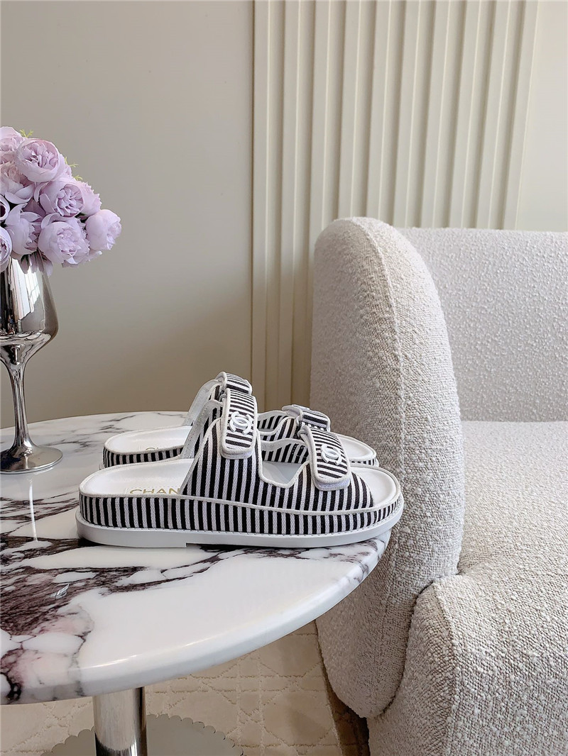 Ch**el white gray dad slides