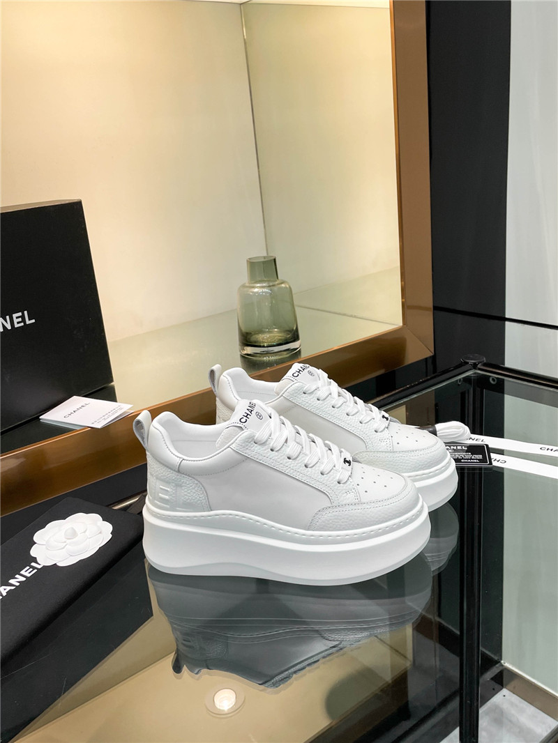 Ch**el white platform sneakers