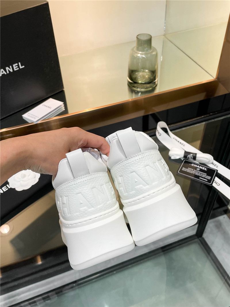 Ch**el white platform sneakers