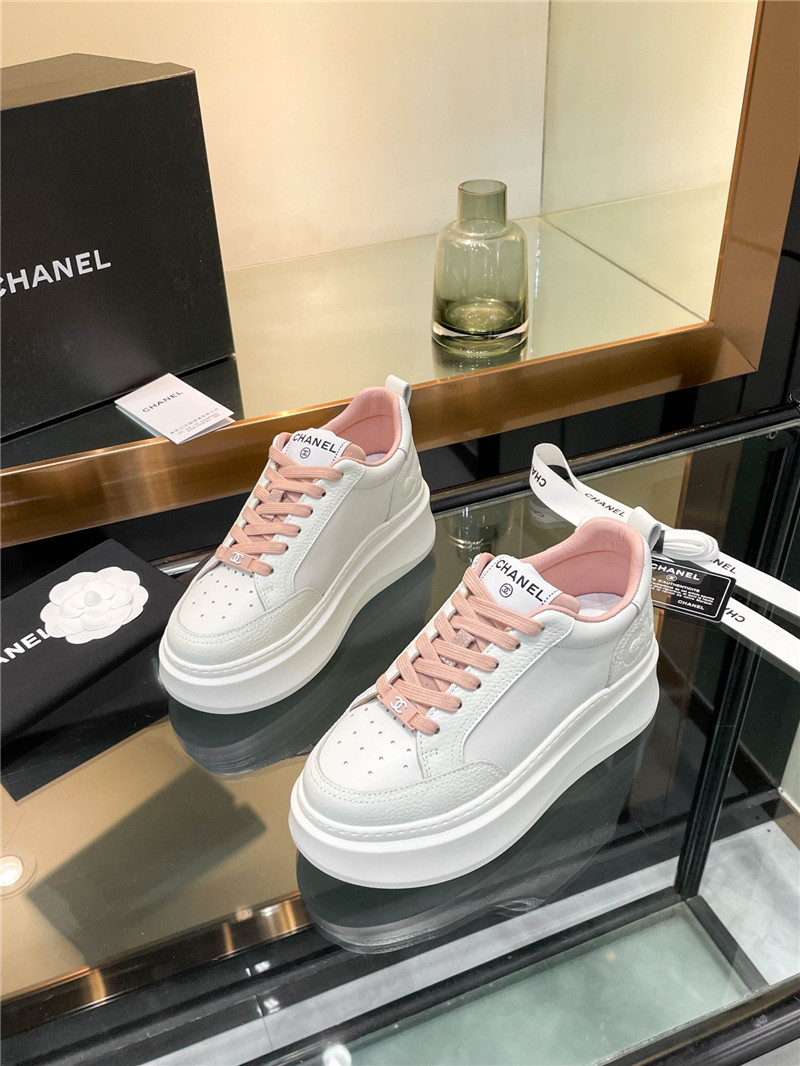 Ch**el pink platform sneakers