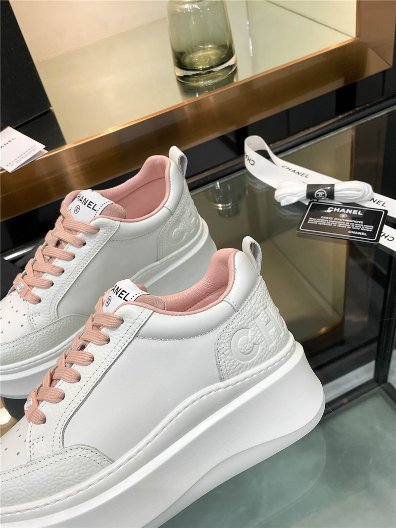 Ch**el pink platform sneakers
