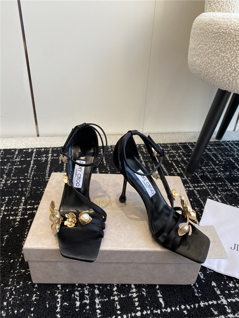 J1m*y Ch00 zea 95 floral embellished high heel sandals
