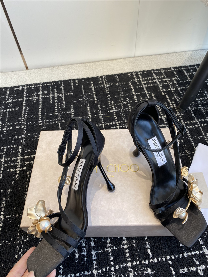J1m*y Ch00 zea 95 floral embellished high heel sandals