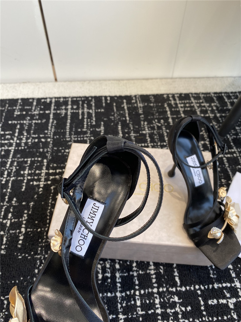 J1m*y Ch00 zea 95 floral embellished high heel sandals