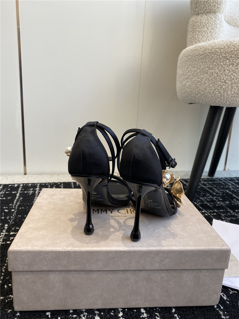 J1m*y Ch00 zea 95 floral embellished high heel sandals