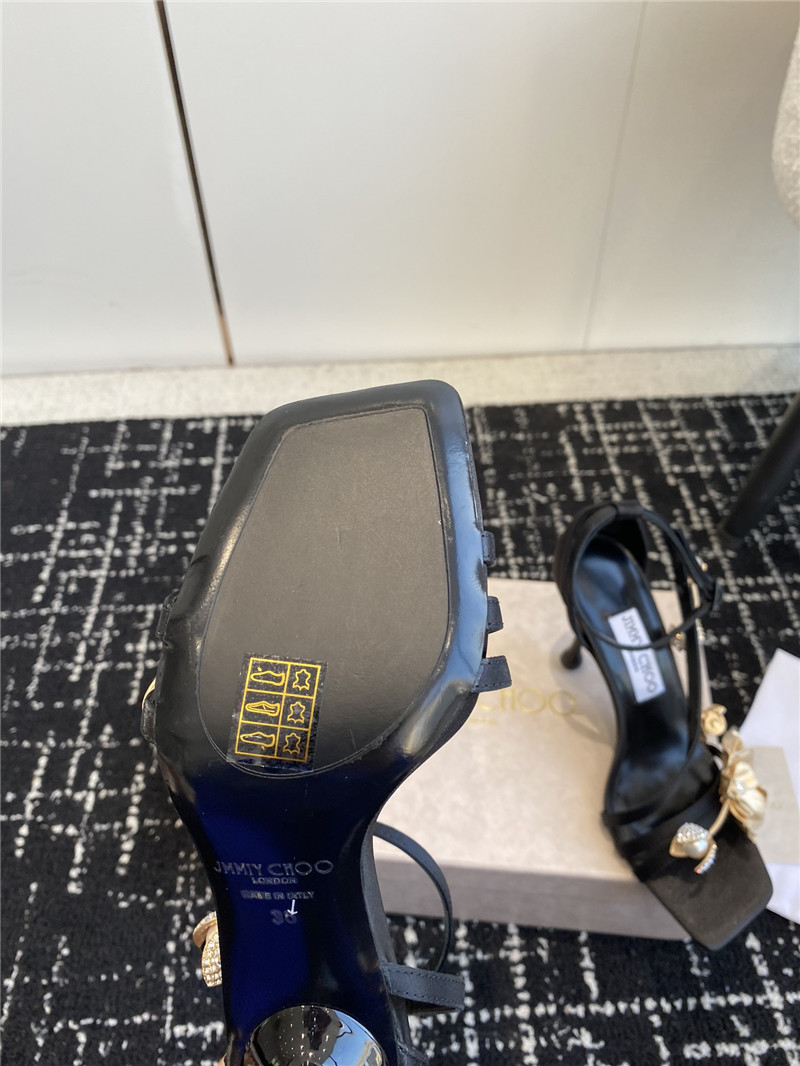 J1m*y Ch00 zea 95 floral embellished high heel sandals