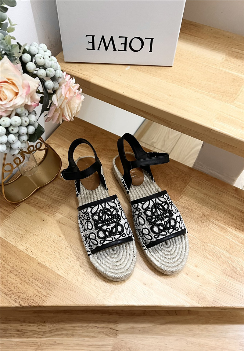 L0ew* anagram canvas espadrille sandals