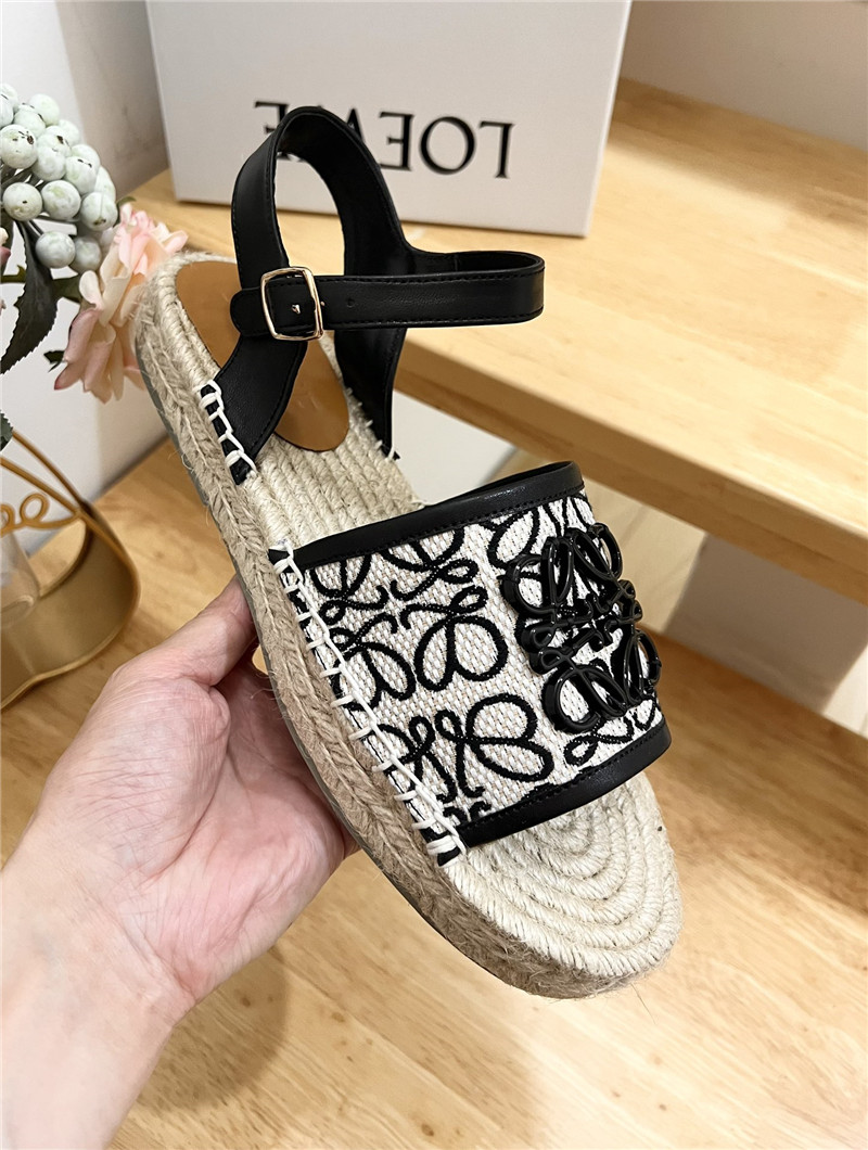 L0ew* anagram canvas espadrille sandals