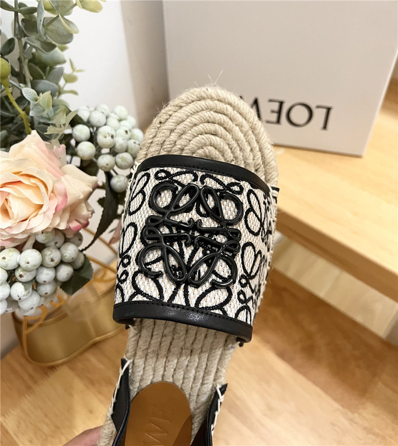 L0ew* anagram canvas espadrille sandals