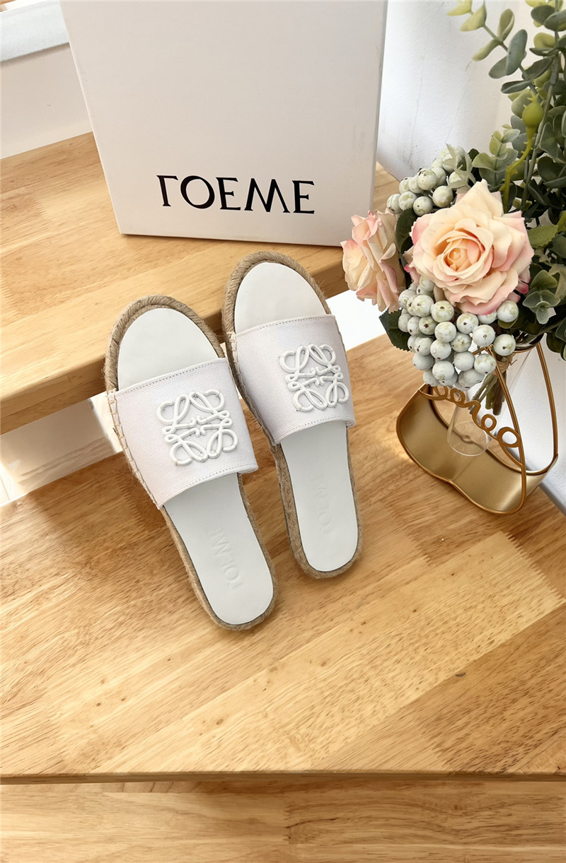 L0ew* espadrille leather slide