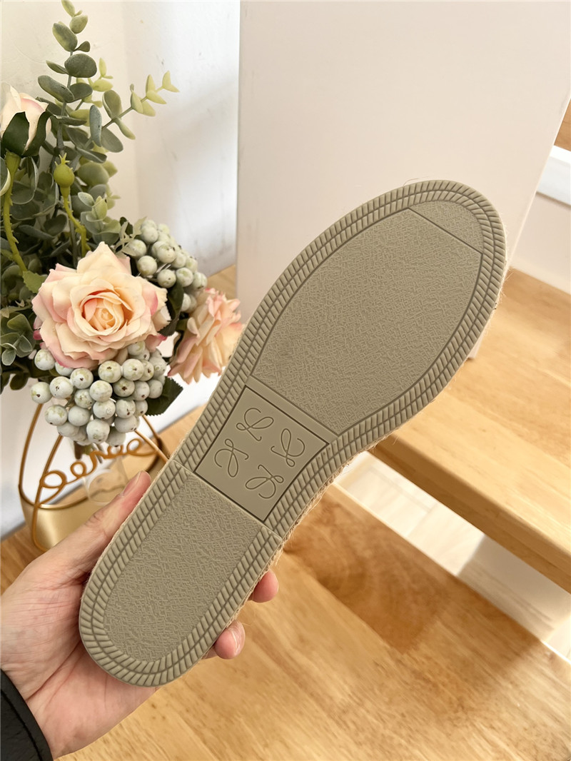 L0ew* espadrille leather slide