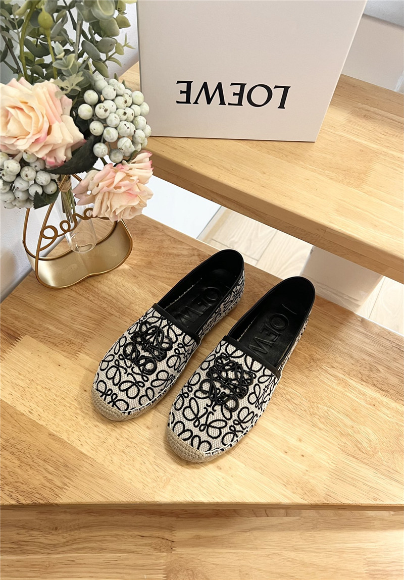 L0ew* anagram espadrille logo loafers