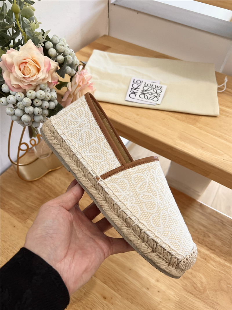 L0ew* anagram espadrille flat beige