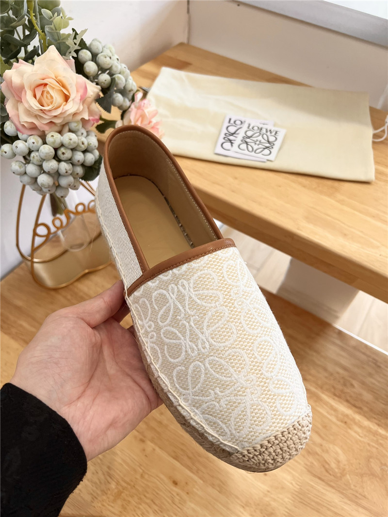 L0ew* anagram espadrille flat beige