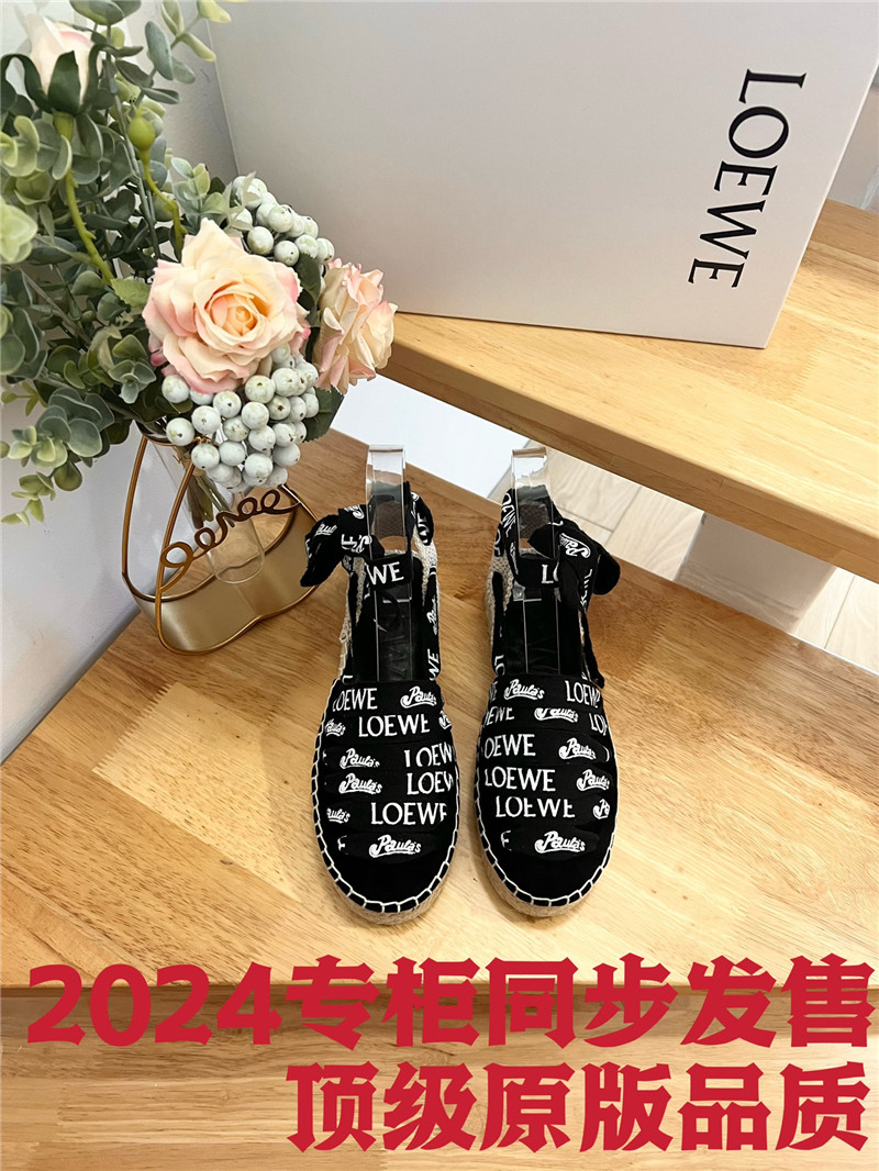 L0ew* espadrilles with rope sandals in black