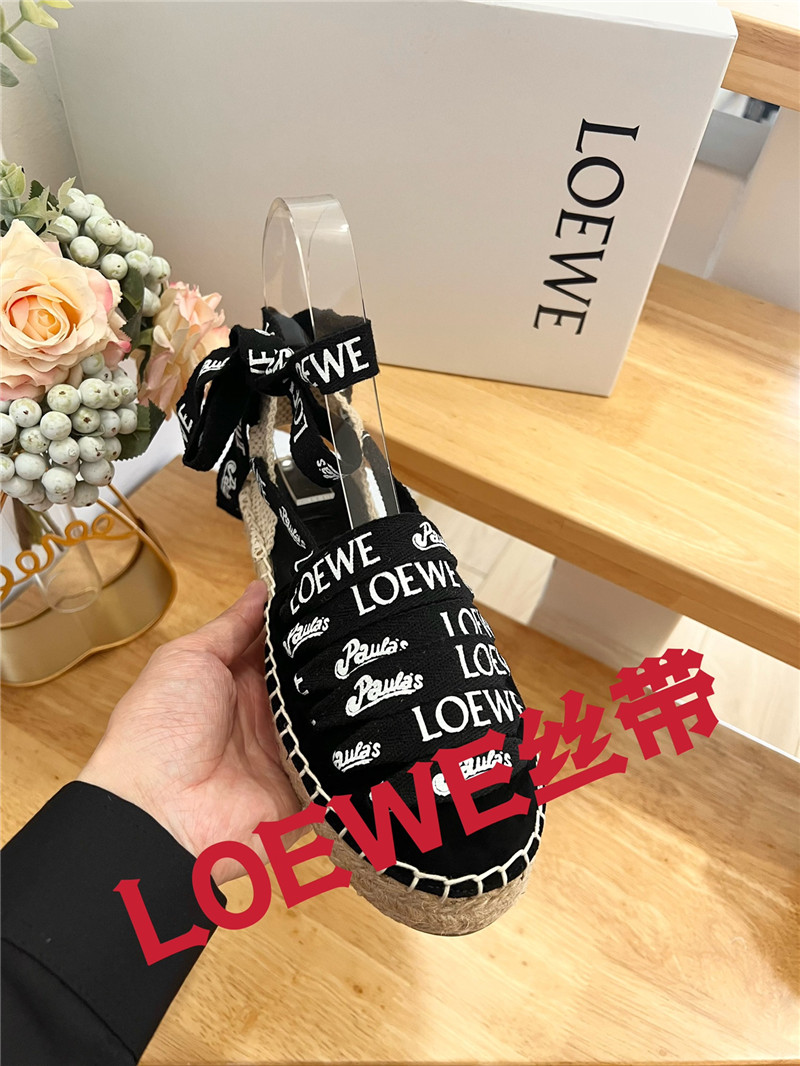 L0ew* espadrilles with rope sandals in black