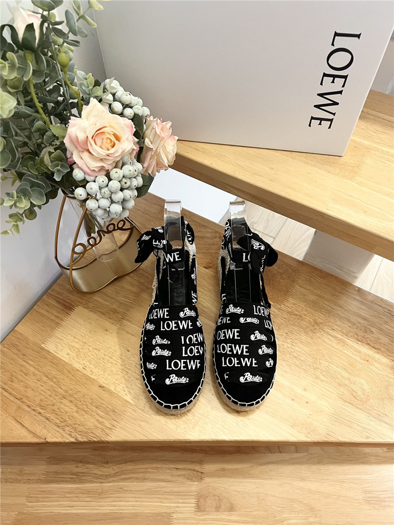 L0ew* espadrilles with rope sandals in black