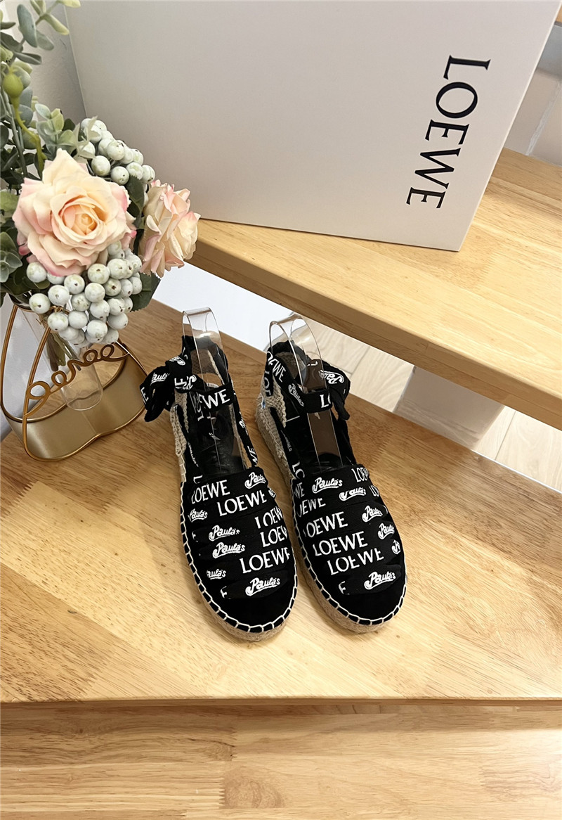 L0ew* espadrilles with rope sandals in black