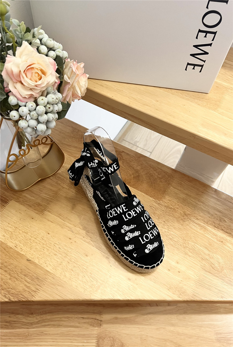 L0ew* espadrilles with rope sandals in black