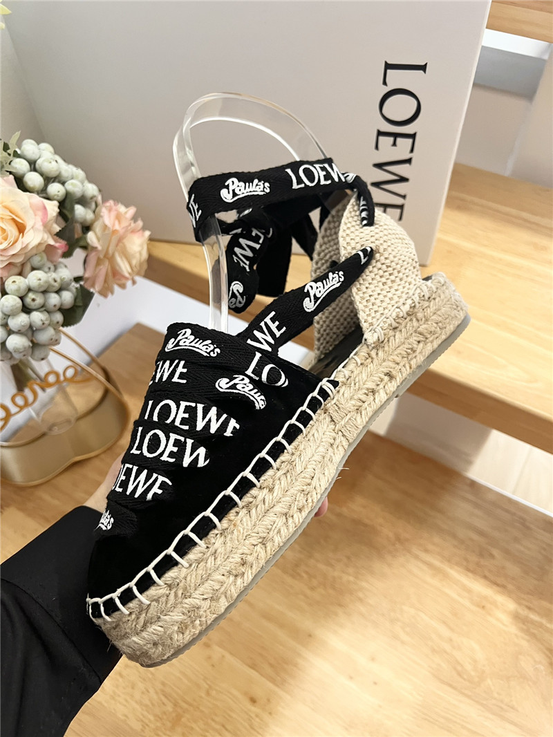 L0ew* espadrilles with rope sandals in black