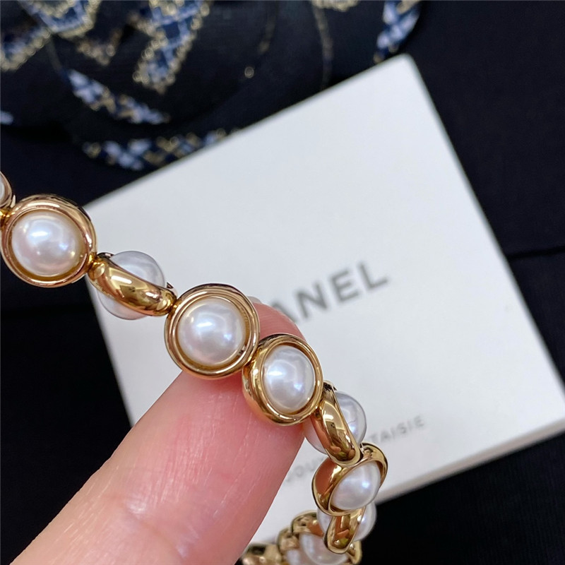 Ch**el half bead half chain necklace