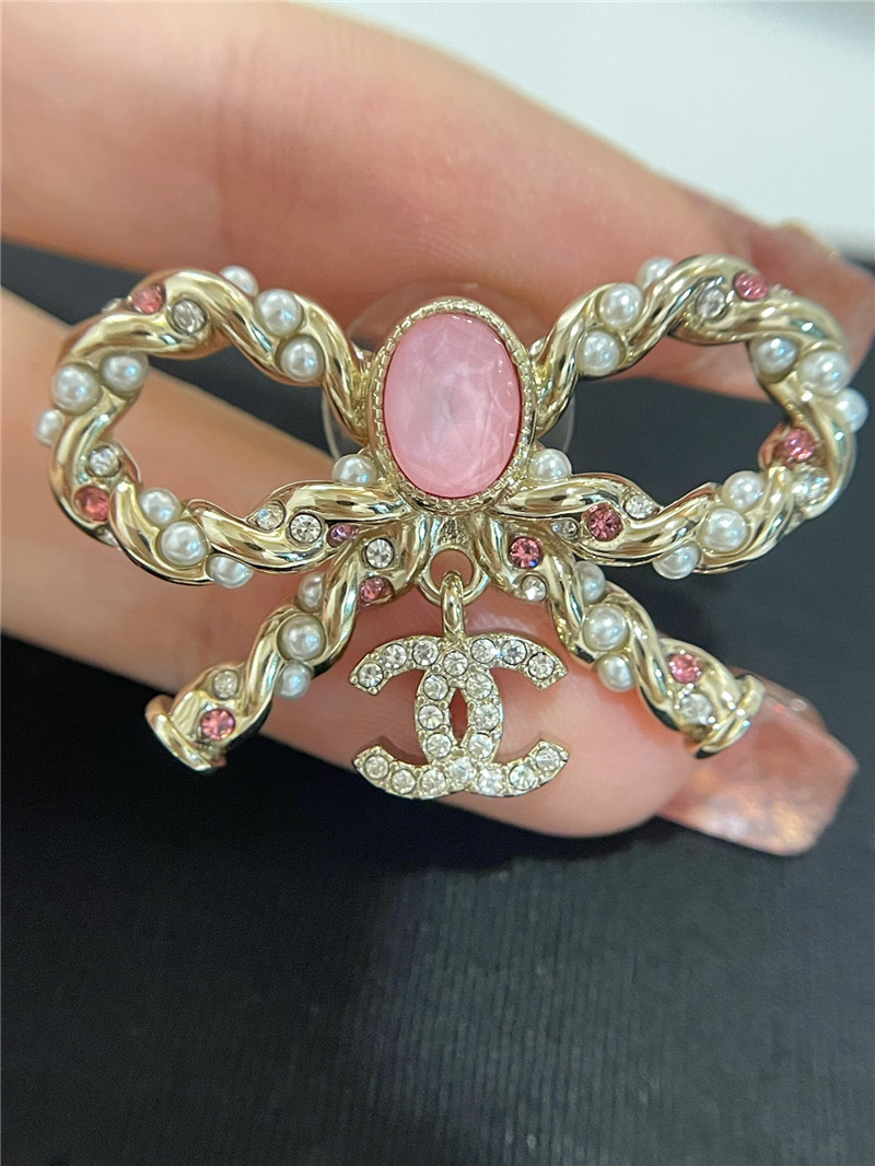 Ch**el bow twist earrings