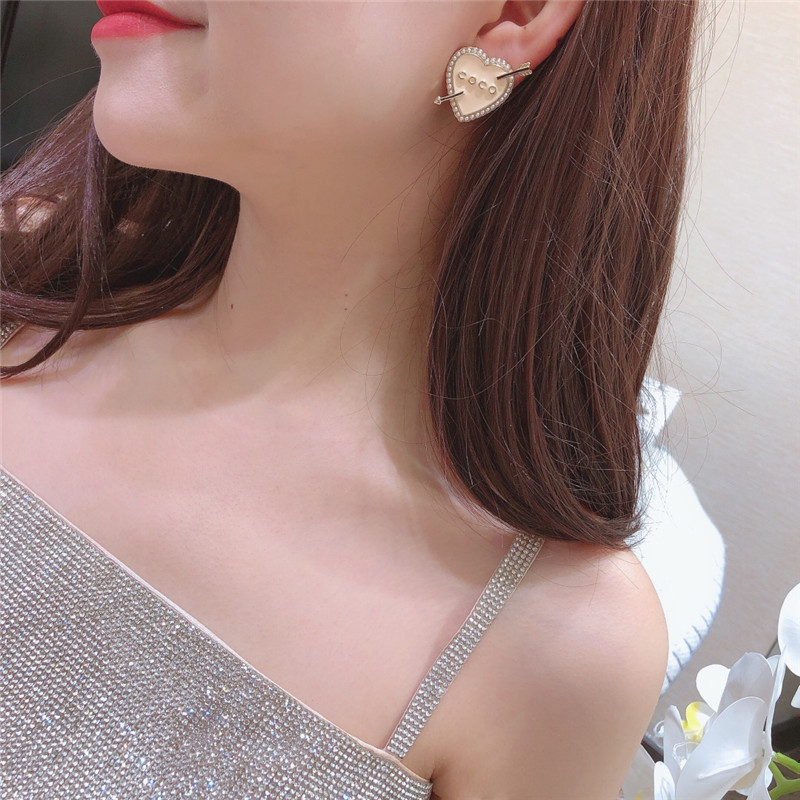 Ch**el medieval heart pearl earrings