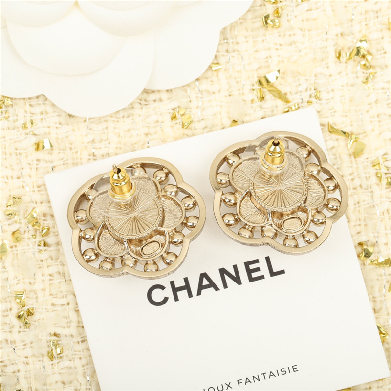 Ch**el camellia franc earrings