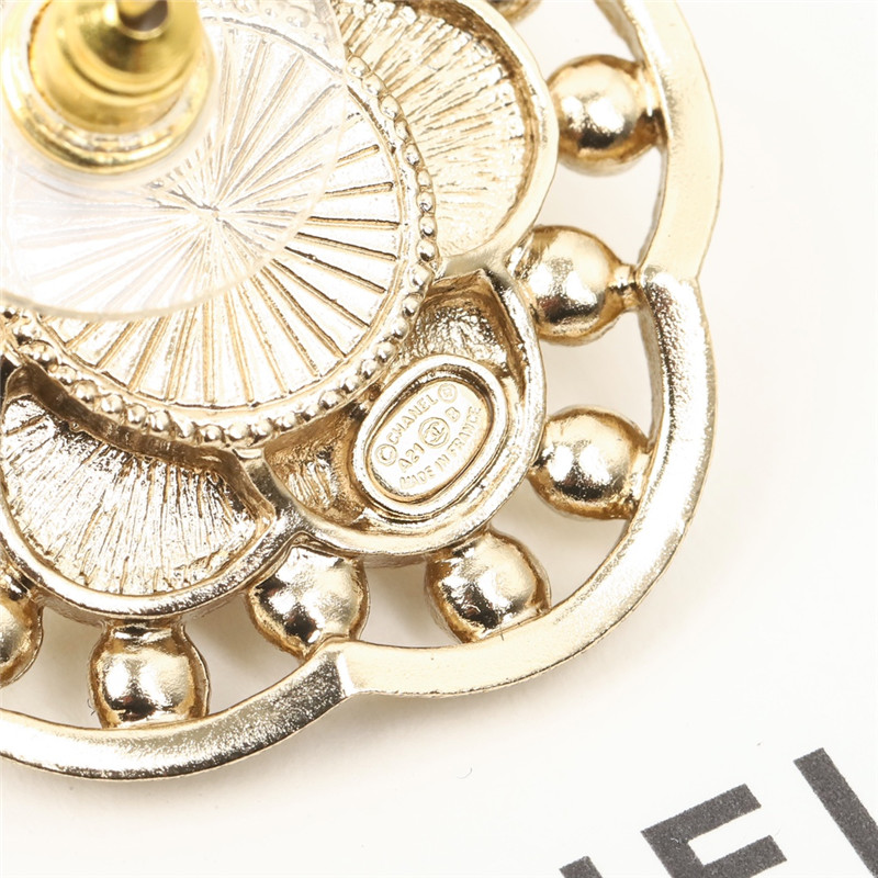 Ch**el camellia franc earrings