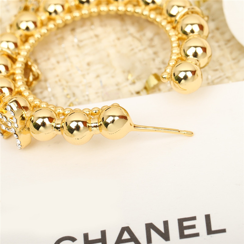 ch**el double c D1am0nd tassel earrings