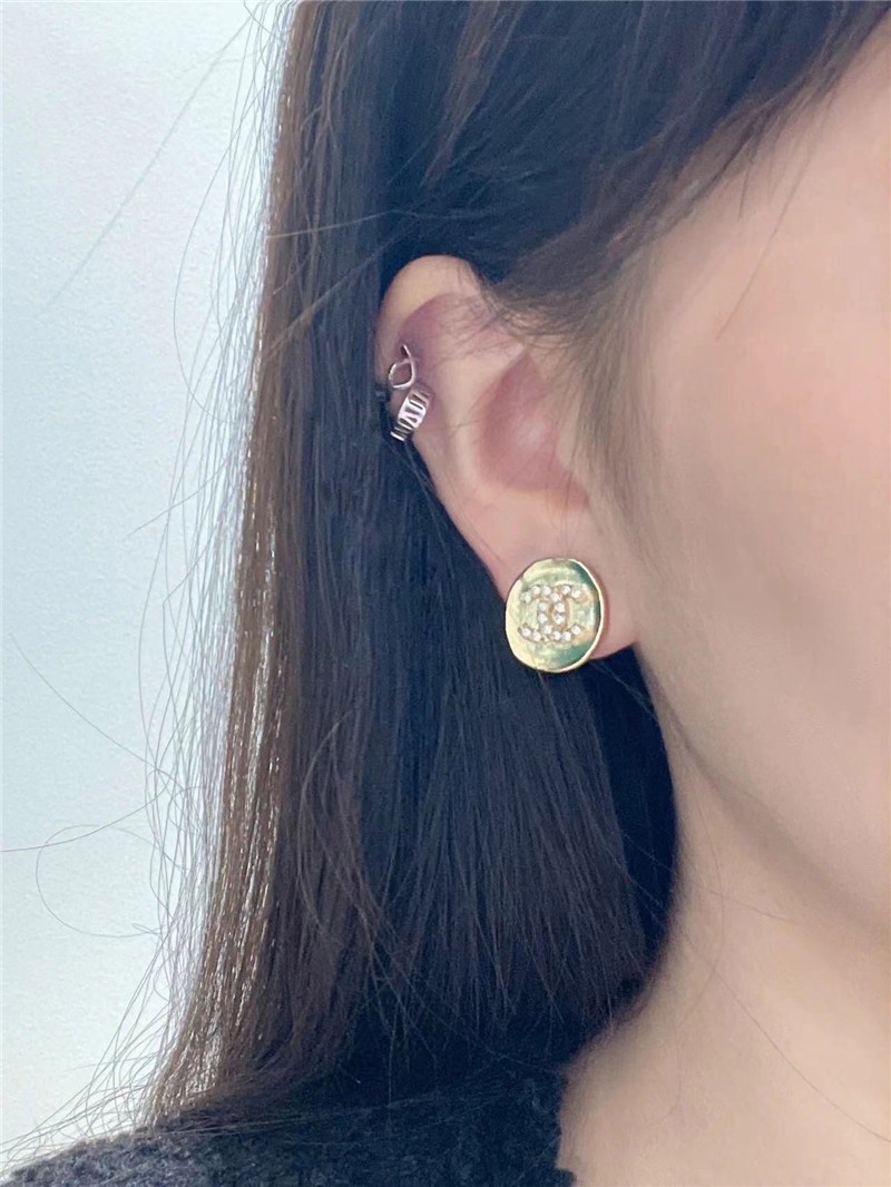 Ch**el coin double c earrings