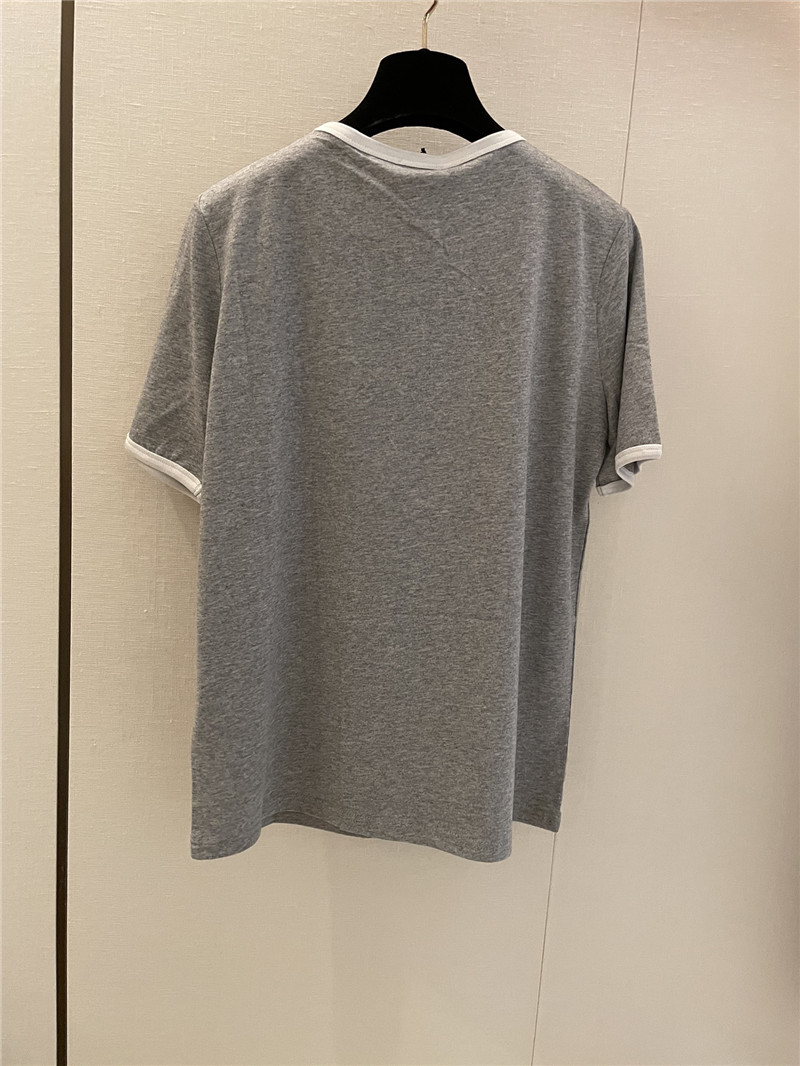 Ce1i*e contrast hem short sleeve replica designer clothes