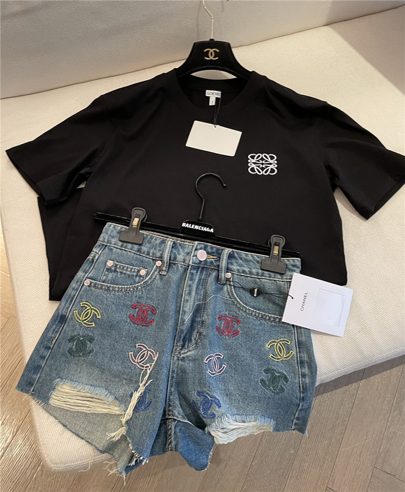 L0ew* fashionable round neck short sleeve replica d&g clothing