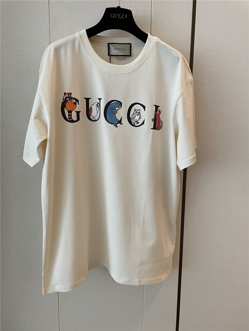 Gucci animal print short sleeve replica d&g clothing