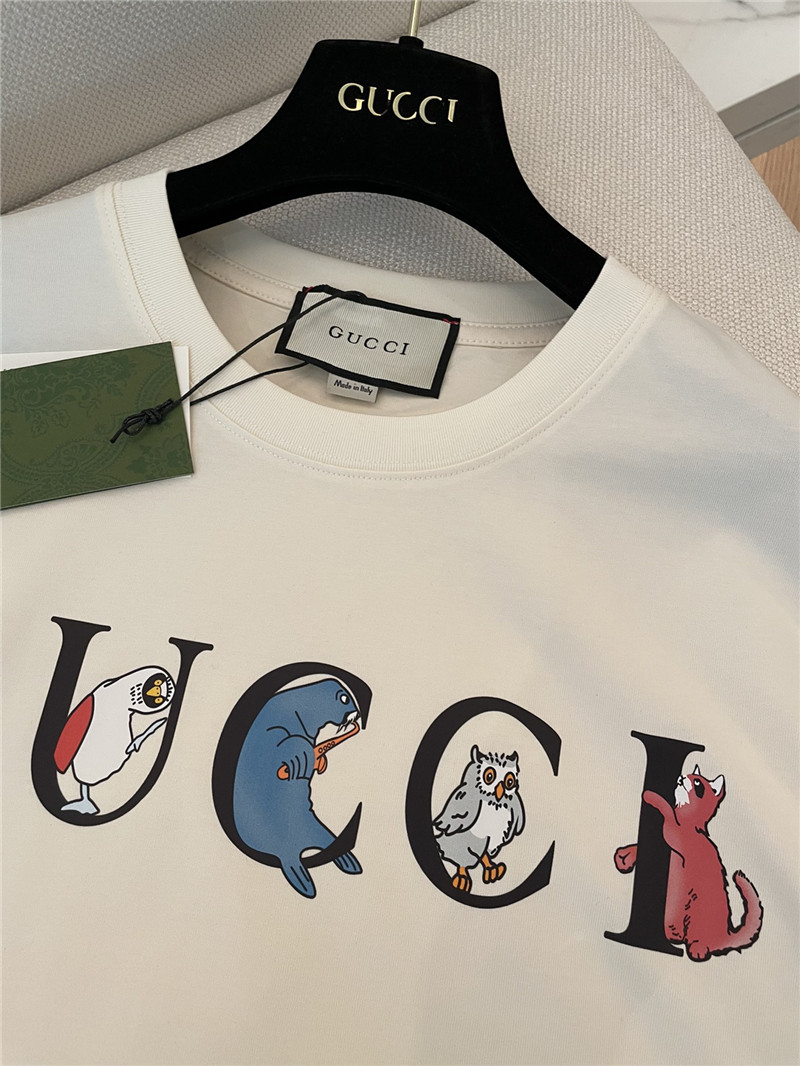 Gucci animal print short sleeve replica d&g clothing