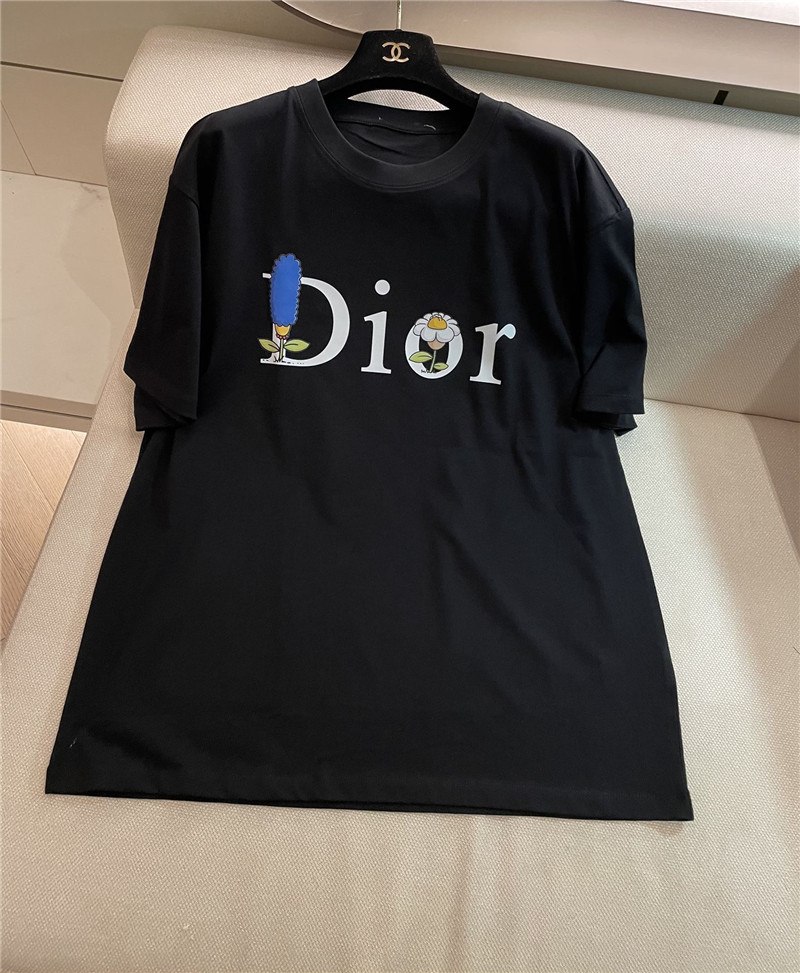 D10r colorful letters logo short sleeve replica d&g clothing