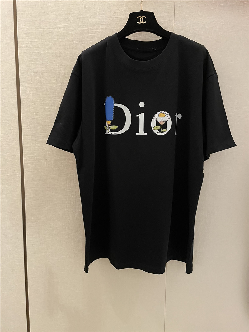 D10r colorful letters logo short sleeve replica d&g clothing