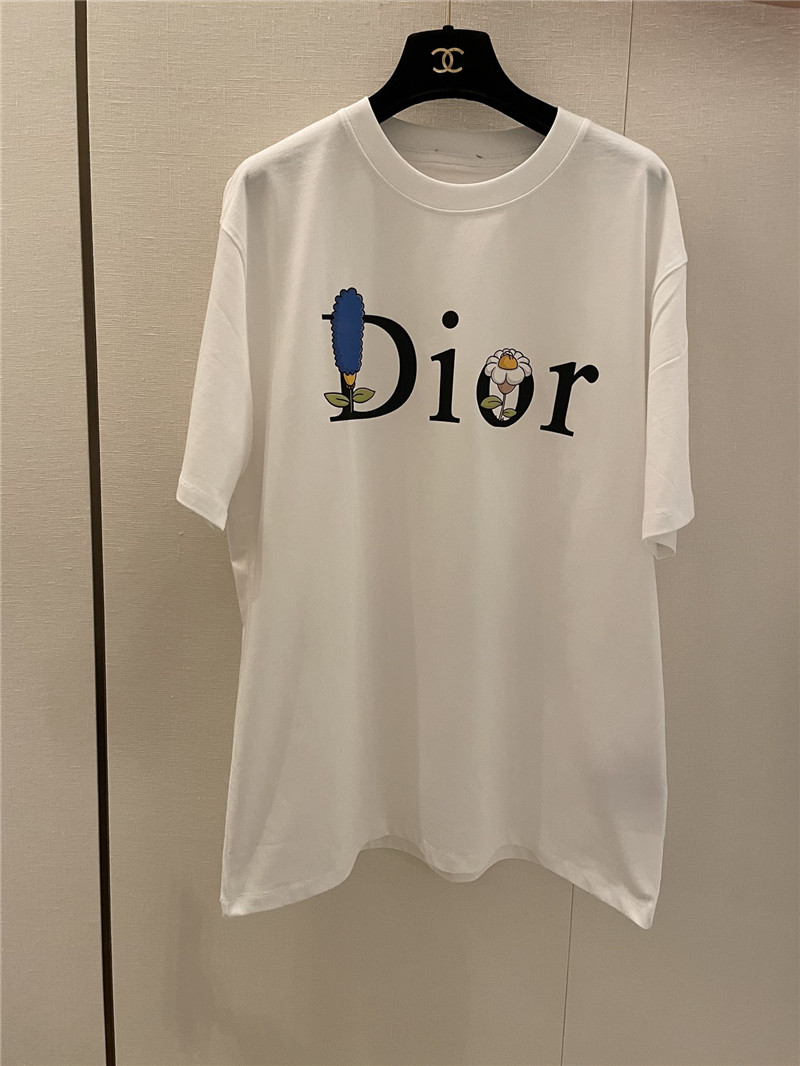 D10r colorful letters logo short sleeve replica d&g clothing