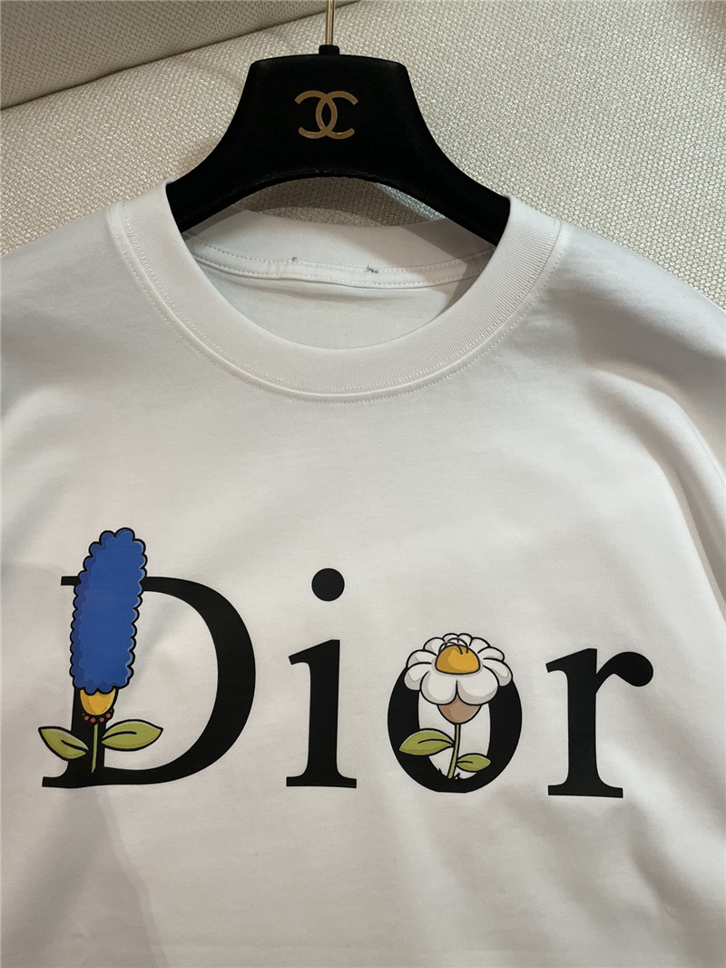 D10r colorful letters logo short sleeve replica d&g clothing