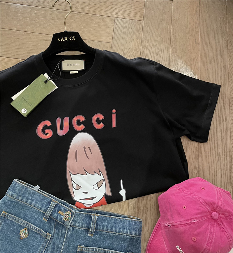 Gucci funny little girl short sleeve replica designer clothing websites