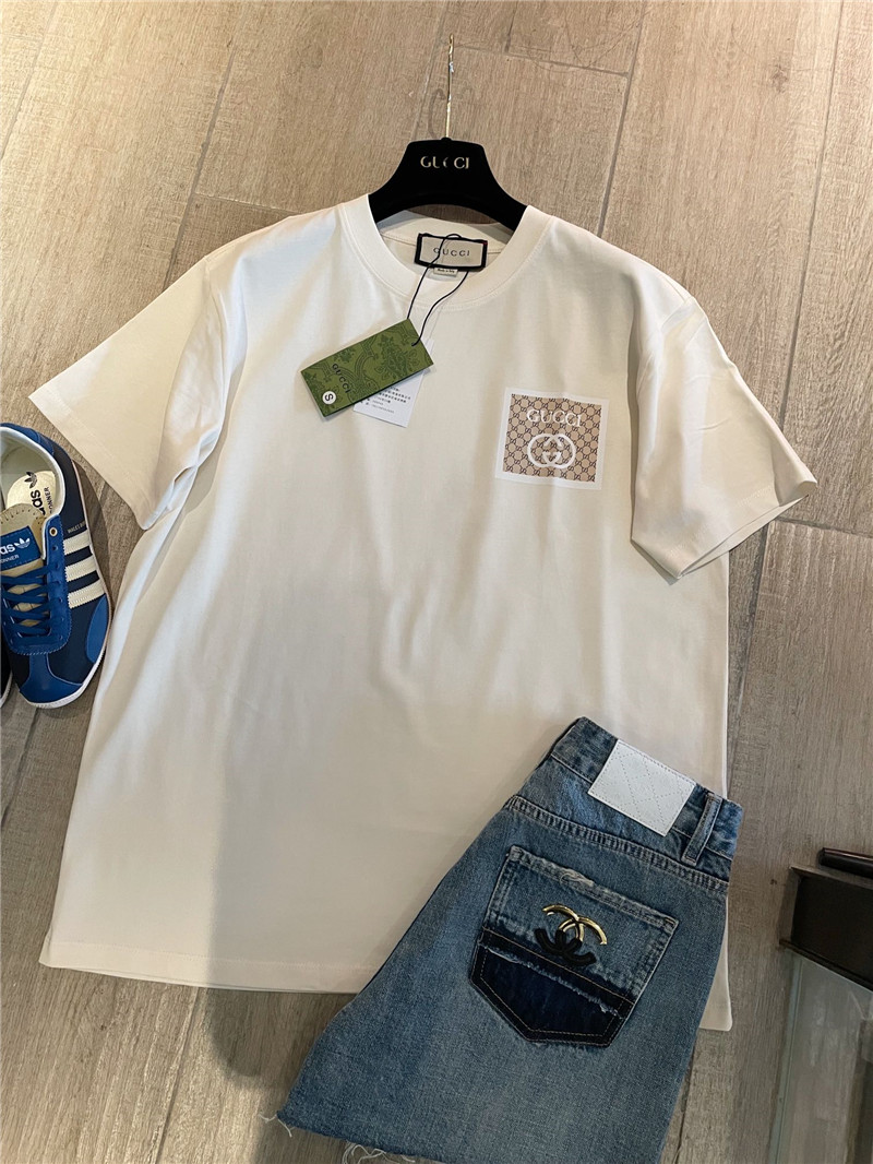 Gucci pure cotton short sleeve replica designer clothes